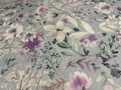 FASHMINA printed fabric 44" available in 4 colors and designs [creams/pinks/greys/purple][15504-15507]