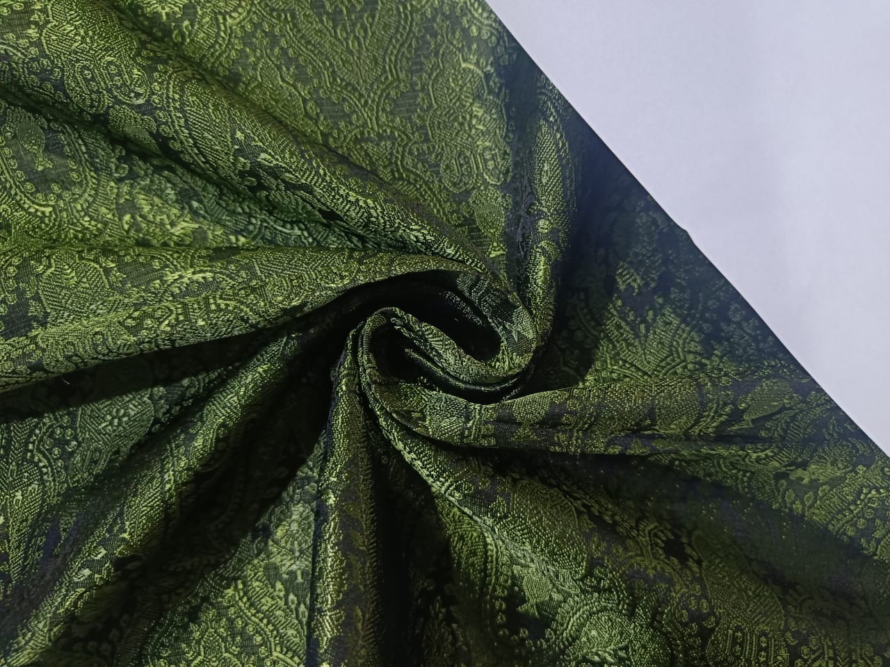 Green Silk Brocade 466 Fabric main image 0