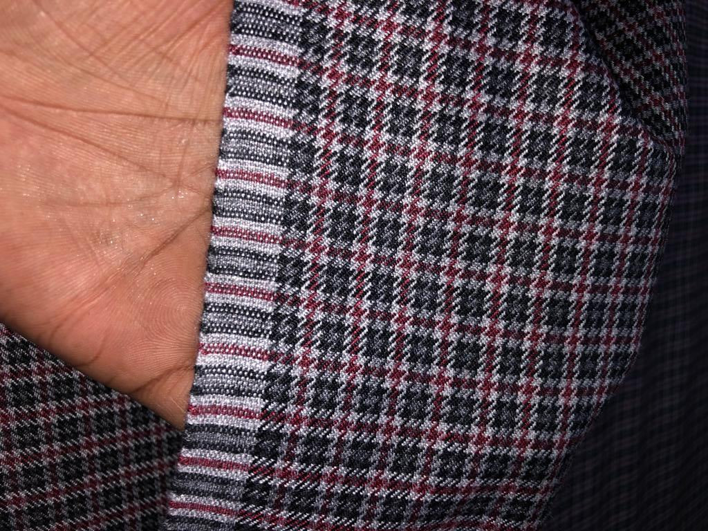 Light weight Suiting plaids TWEED Fabric 58" available in 5 colors BLACK WHITE DARK, RED BLACK, BEIGE BROWN, BLACK WHITE LIGHT,BLUE WHITE[15647-15650/15655]