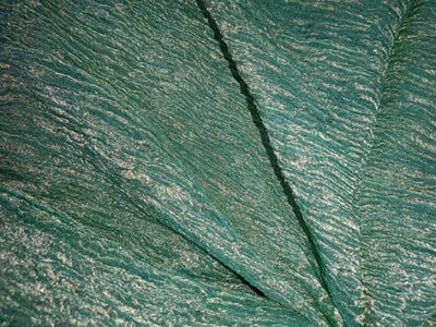 SILK TISSUE 34 INCHES WIDE~ GOLD X Sea green colour