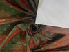 Mary Ann silk fabric with jacquard 44" wide RED X GREEN with motif [15508]
