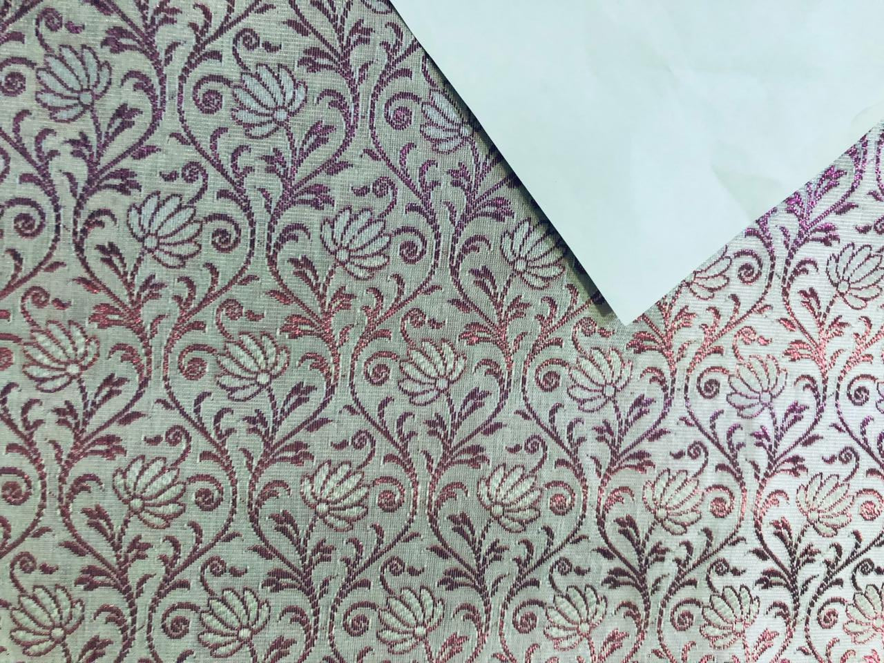 Silk Brocade fabric 44" wide water color Jacquard BRO923[2]