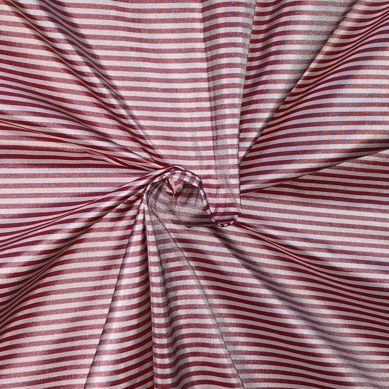 Red 035 Silk Taffeta Plaids & Stripes main image 1