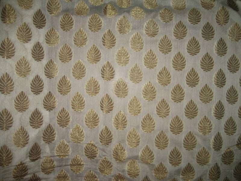 100% cotton brocade with gold mettalic colour 44&quot; wide motifs