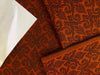 Brocade fabric 44" wide BRO933 available in 10 colors RUSTY ORANGE/MUSTARD BROWN/ TEAL BLUE/INK BLUE/ BLACK GREY /BRIGHT YELLOW /EMERALD GREEN/ROYAL BLUE/RED WINE AND PARROT GREEN