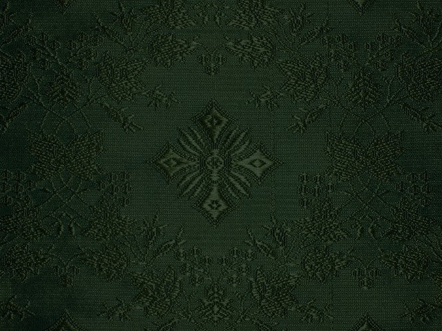 Silk Brocade Vestment Fabric Green color BRO155[5]