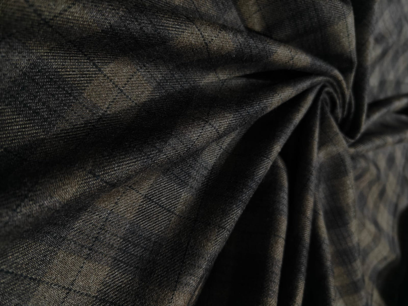 Light weight Suiting plaids TWEED Fabric 58" available in 2 colors DARK BROWN AND BROWN PLAIDS AND BLACK AND GREY PLAIDS [15825/24]