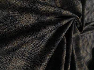Light weight Suiting plaids TWEED Fabric 58" available in 2 colors DARK BROWN AND BROWN PLAIDS AND BLACK AND GREY PLAIDS [15825/24]