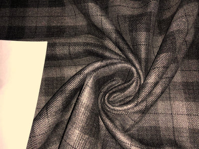 Tweed Suiting Heavy weight premium Fabric Plaids 58" wide available in 4 styles GREY/ BLACK/ GREEN PLAIDS LIGHT BROWN / DARK BROWN/ BLACK PLAIDS BLACK AND GREY PLAIDS CHARCOAL GREY/BLACK/BROWN PLAIDS[15692-15695]