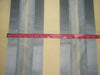 100% Silk Taffeta shades of blue and ivory color stripes 54" wide TAFNEWS10