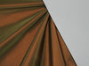 Pure SILK TAFFETA FABRIC Rusty Brown x Golden Green color 54" wide TAF54[2]/TAF52[4]