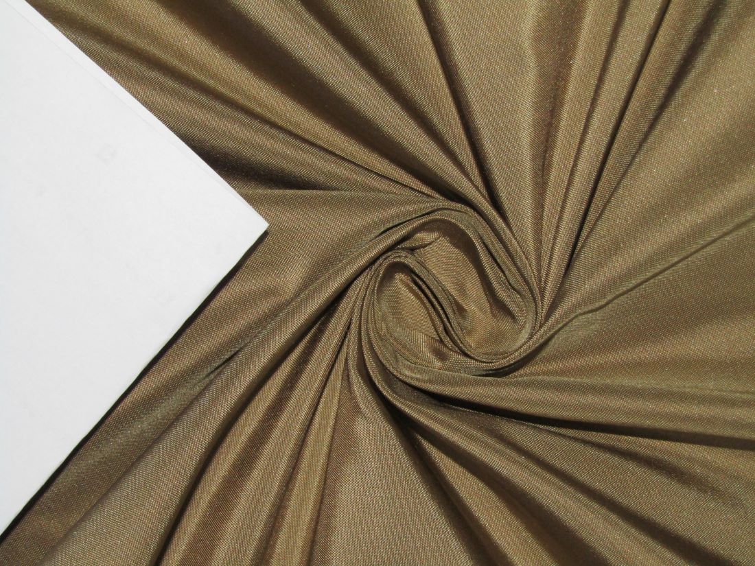 Golden Bronze Taffeta Silk Fabric main image 1