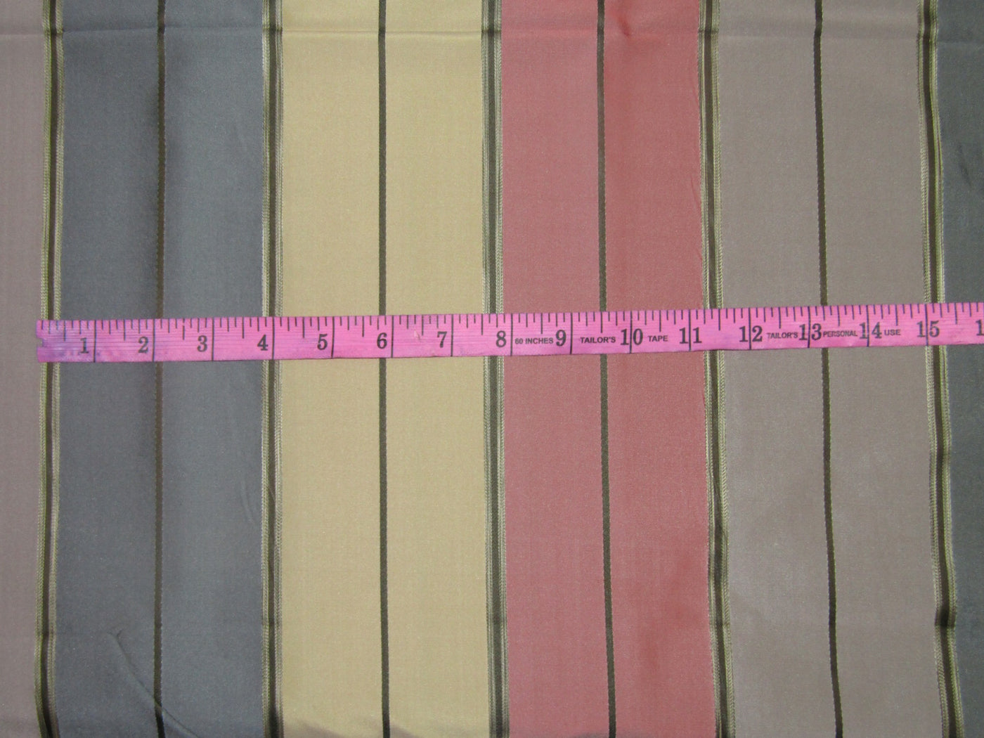 100% silk tafetta stripes multi color fabric TAFS164[1] 54&quot; wide