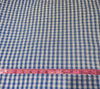 100% cotton blue and white gingham seer sucker fabric 58&quot; wide