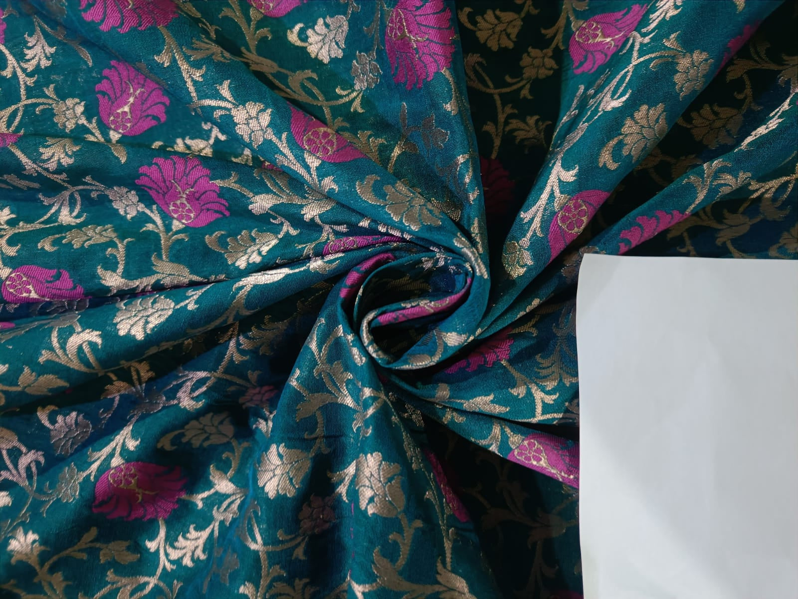 Bright Green Silk Brocade 515 Fabric