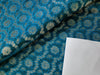 Silk Brocade Fabric Kingfisher Green & Metallic Gold color 44" wide BRO196[3]