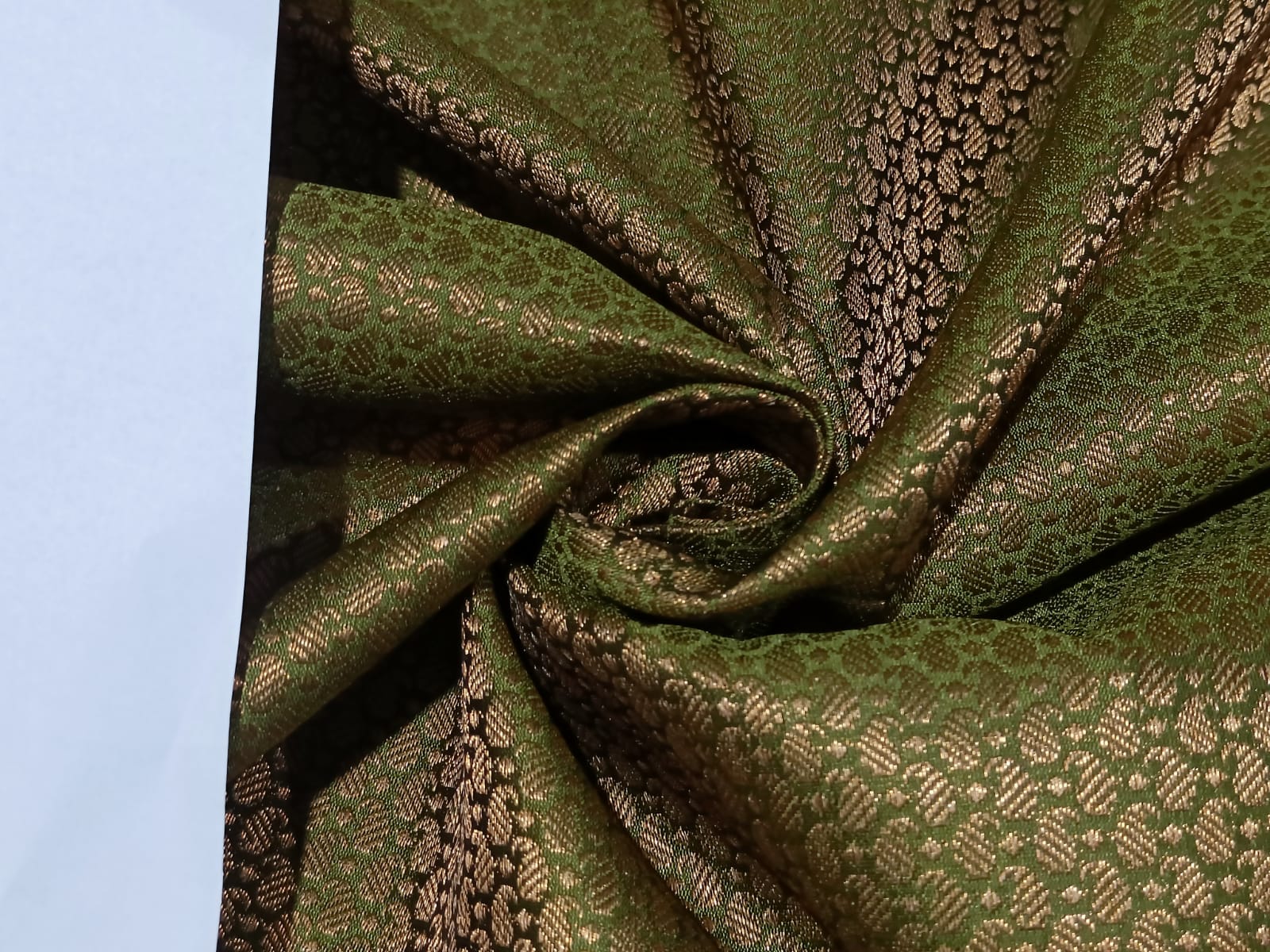 Green Silk Brocade 486 Fabric main image 0