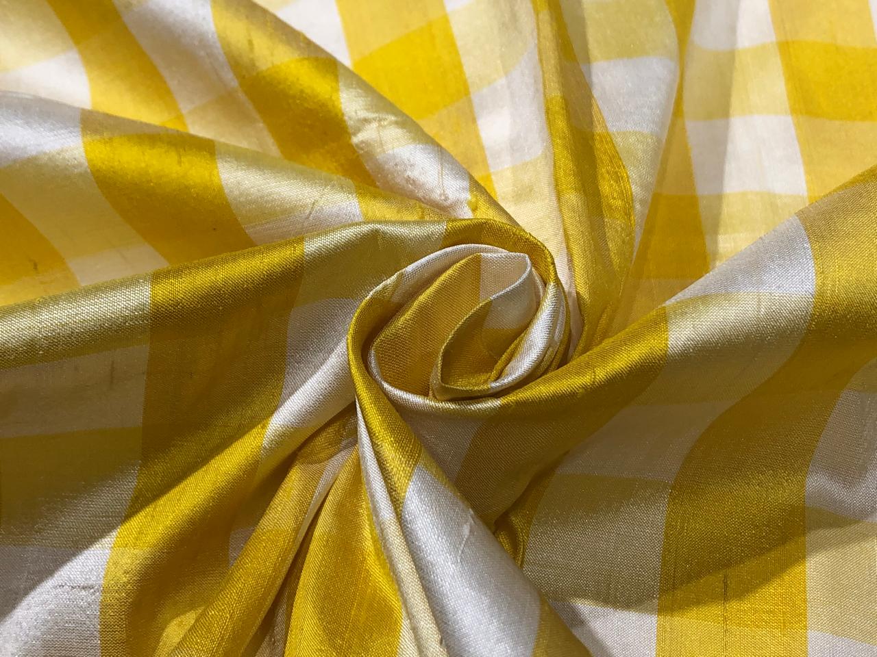 Yellow Dupioni Silk Fabric main image 1