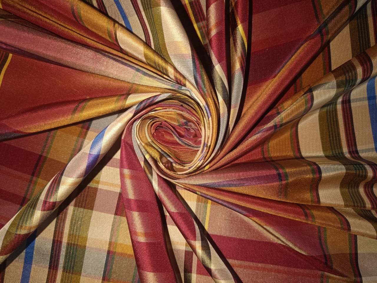 100%silk taffeta fabric multi color plaidsTAFC65[4] 54 wide TAFC65[5] –