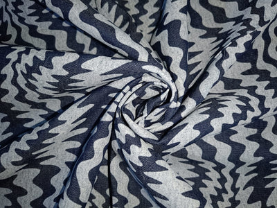 100% Cotton Denim  Fabric 58" wide available in FIVE STYLES  styles [ZIG ZAG / UNICORN / HEART / DENIM BLUE STARS /DINOSAUR/BLACK,BLUE STARS] [15054/55/66/68/15351/54]
