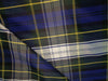 100% DUPION silk BLUE YELLOW WHITE SCOTTISH  plaid 54" wide DUPC77[1] [14025]
