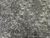 Beautiful Embroidery  LACE fabric GREY with sequence 58" WIDE [15042]