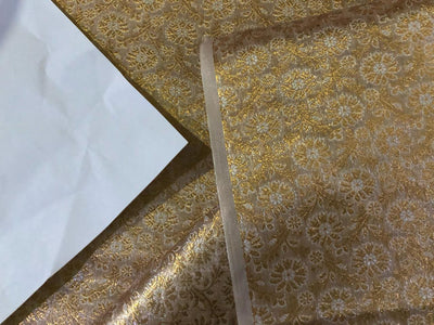 Silk Brocade fabric 44" wide GOLD Jacquard BRO923[3]