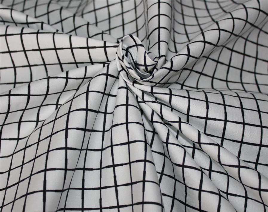 Black/White Organza Plaids