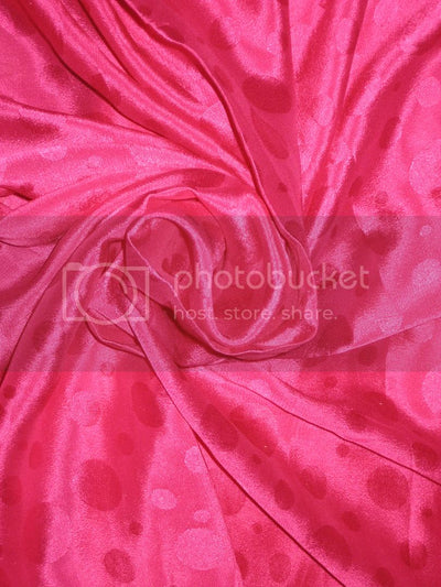 Pink soft silk crepe fabric dot jacquard 44&quot;