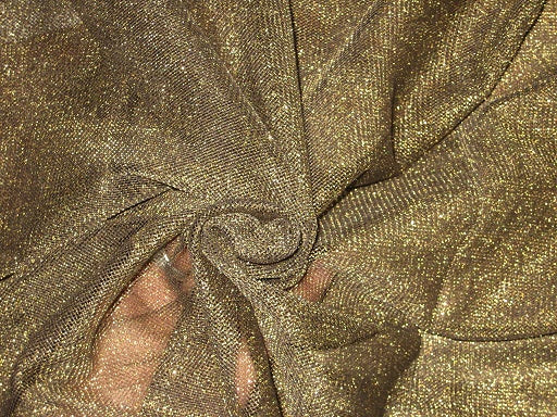 Dull Gold net with Metallic Shimmer fabric
