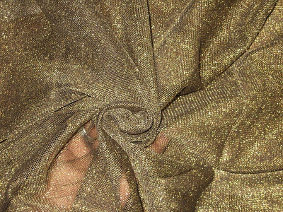 Dull Gold net with Metallic Shimmer fabric