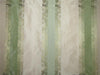 Mint green x ivory horizontal stripes ~with jacquard floral design~SILK TAFFETA available for bulk preorder