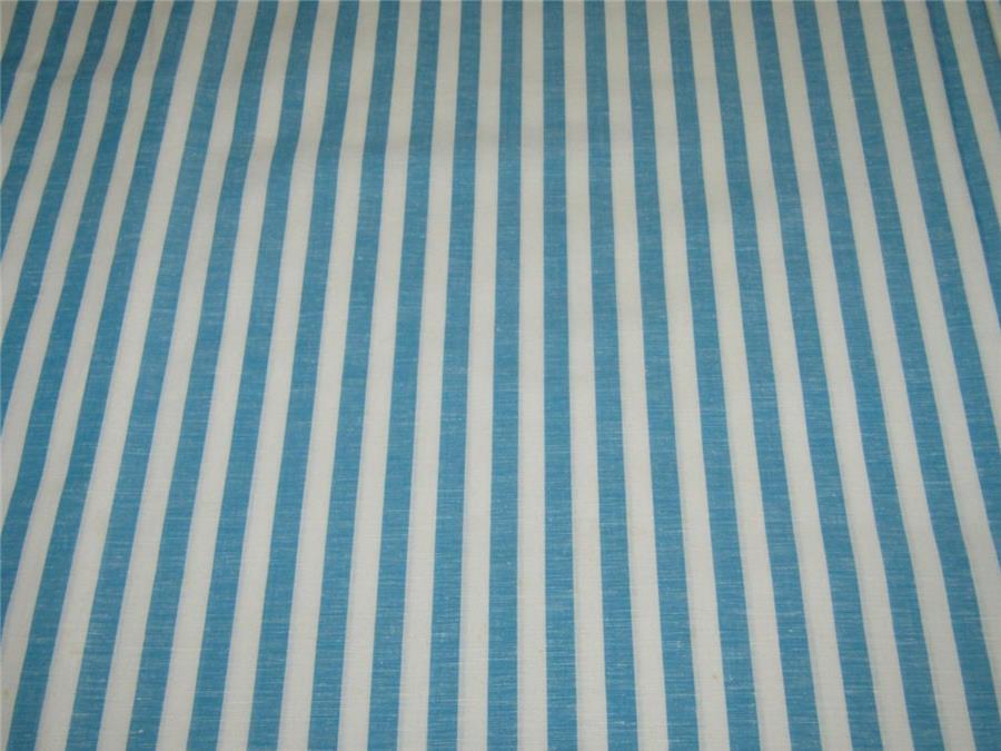 100% Cotton Yarn Dyed Stripe blue x white Mill Made 58" wide [8761]
