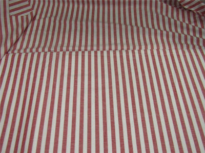 100% Cotton Yarn Dyed Stripe red x white Mill Made 58" wide [8760]