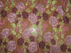 heavily embroidered net fabric light olive x multi color 44&quot;wide
