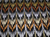 100% silk georgette heavily embroidered black/gold/brown/silver 44&quot;wide