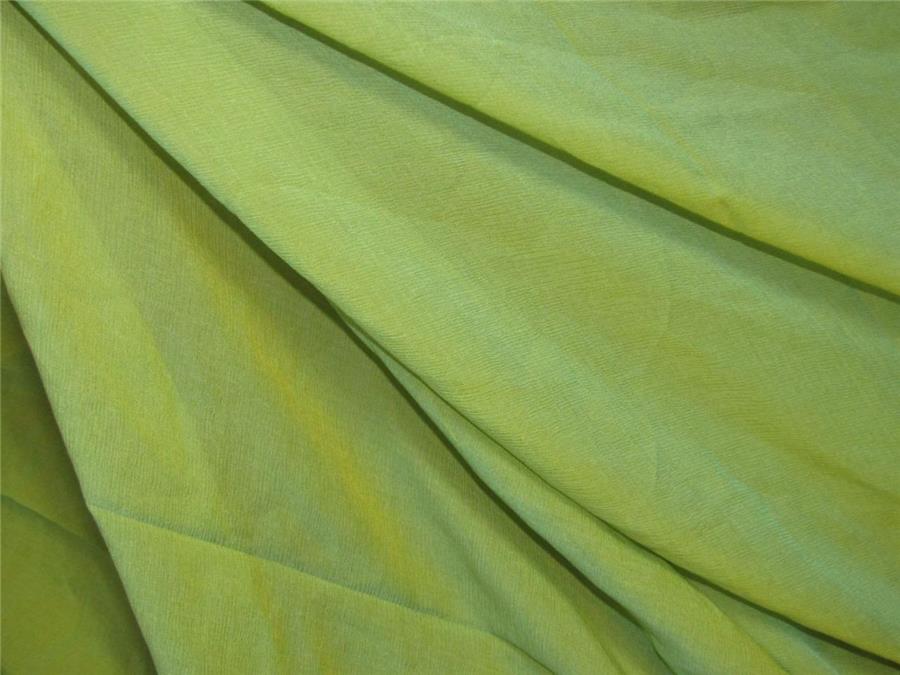 iridescent green x yellow two tone crinkle chiffon 44&quot;wide PKT#7