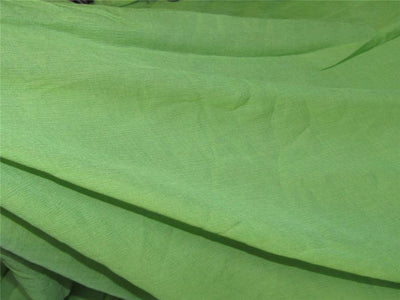 Green color crinkle chiffon fabric 44&quot;wide PKT#7