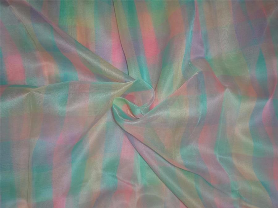 silk organza pastel plaids 54&quot;wide