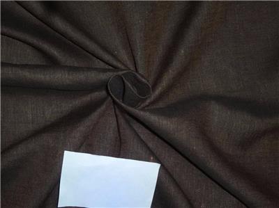 Two Tone Linen 25% COTTON, 75% LINEN fabric Brown x Black Color 58" wide [7622]