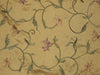silk dupioni silk 54&quot;-Mustard Gold colour with floral embroidery DUPE63