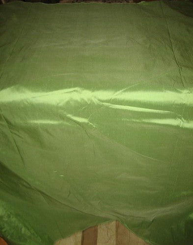 silk dupioni silk 54&quot;Apple Green colour