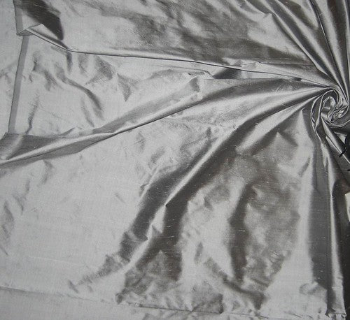 silk dupioni silk 54&quot; width --Silver Steel colour