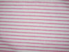 Superb Quality Linen Club White with baby pink horizontal stripes Fabric ~ 58&quot; wide