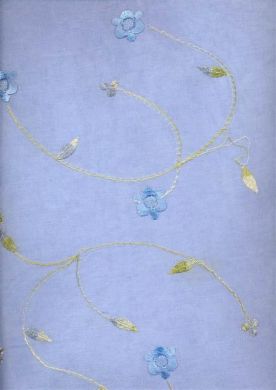 トップス Organdy Embroider Tops cotton organdy embroidery~blue colour – Puresilks.us
