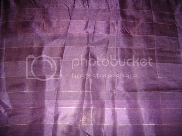 Purple with Gold Stripes Awesome Nina Silk fabric