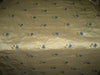 Gold SILK DUPIONI Fabric with blue velvet Embroidery