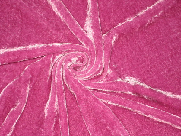 100% Pure Silk Candy Pink Velvet Fabric ~ 44" wide –