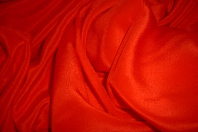 Pure Silk heavy crepe fabric- 53 momme fire orange