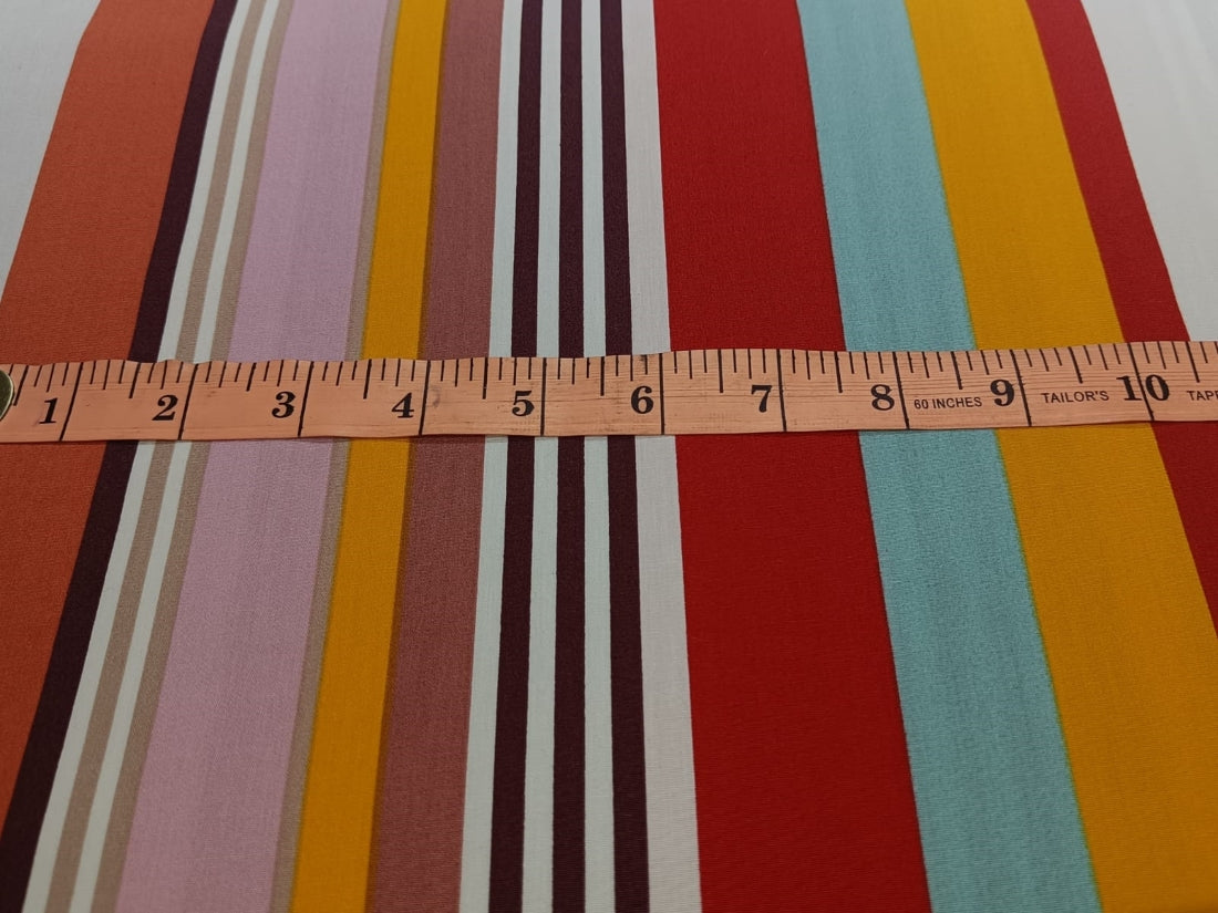100% Cotton Poplin Lycra stripes 58" wide [12462-12464]